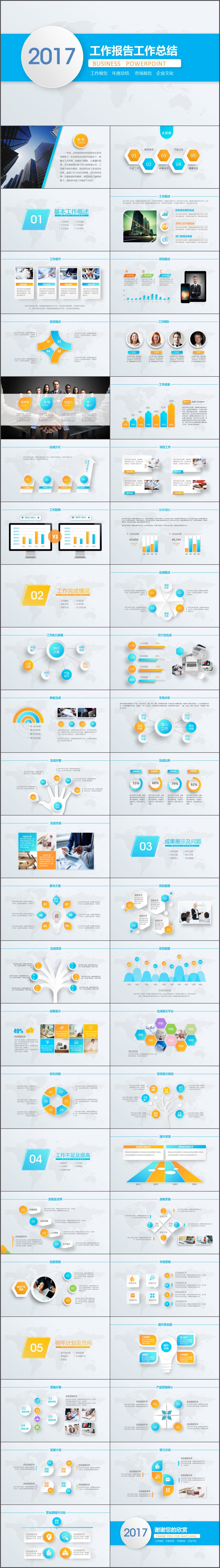 简洁大气工作总结工作报告新年计划PPT模板(126)