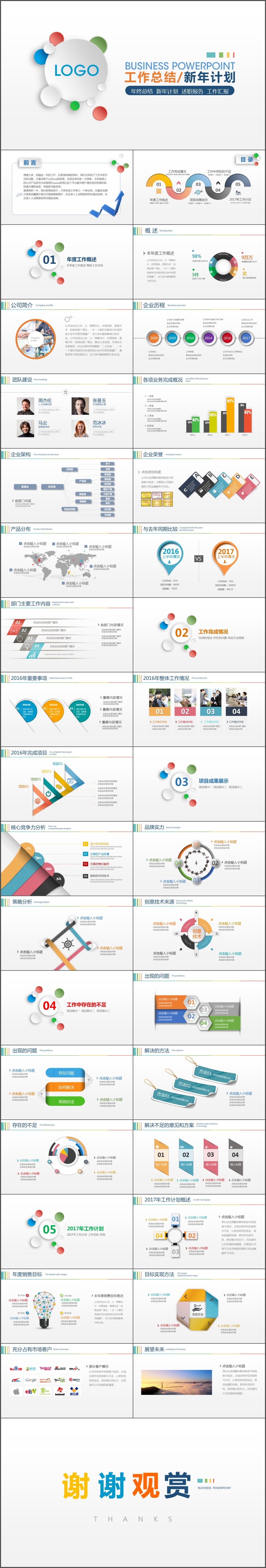 简约大气工作总结年终总结新年计划PPT模板(338)