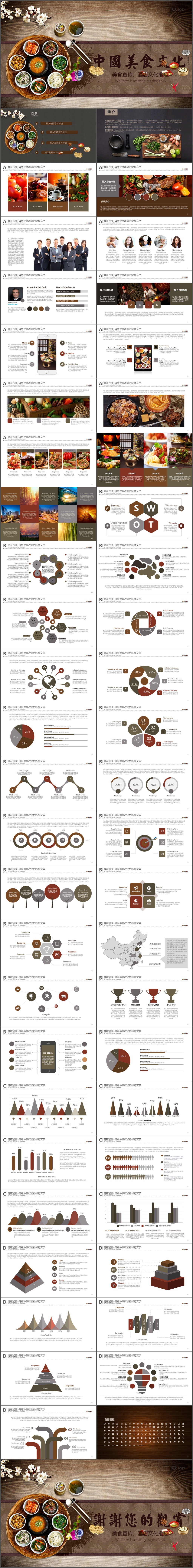 中国美食文化宣传酒店文化推广PPT模板(359)