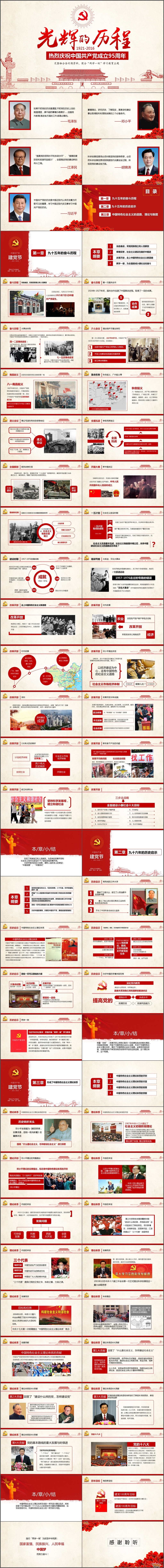 中国共产党的光辉历程教育培训学习建党节PPT模板(1106)