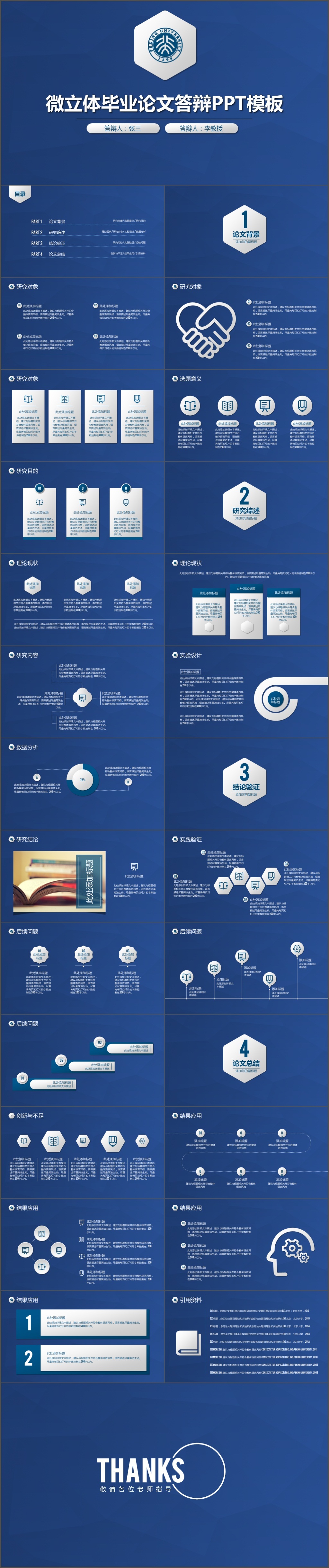 微立体毕业答辩论文答辩开题报告学术汇报PPT模板(1201)