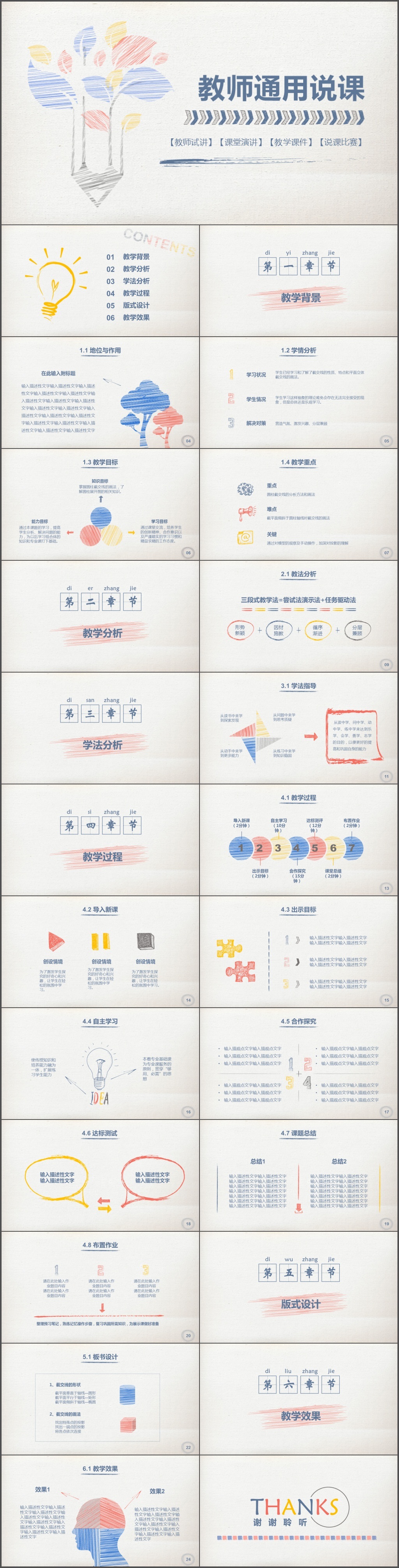 框架完整的信息化教学设计说课比赛教学课件PPT模板(1393)