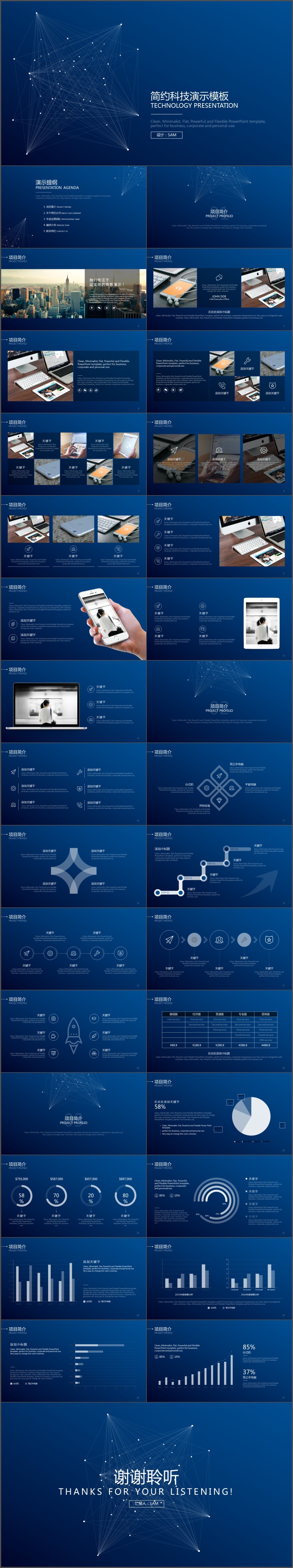 简约科技感线条商业计划书创业融资项目展示创业演讲发布会PPT模板(1429)