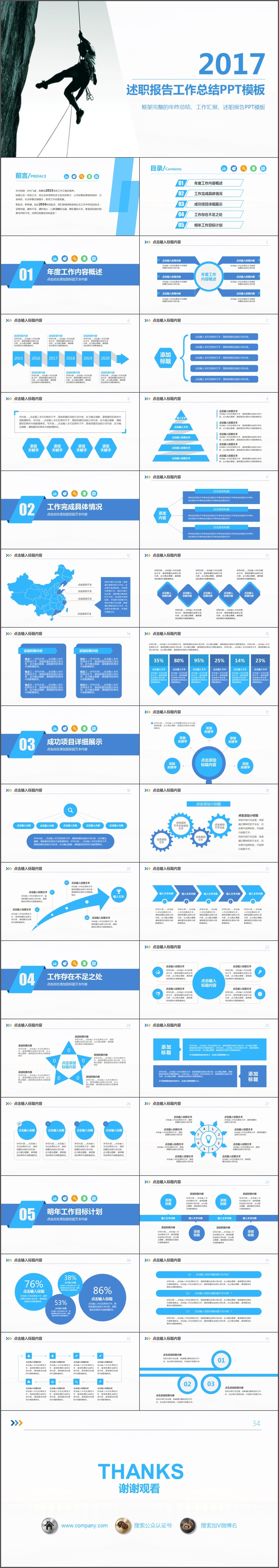 勇于攀登工作总结工作汇报新年计划年度报告PPT模板(1454)