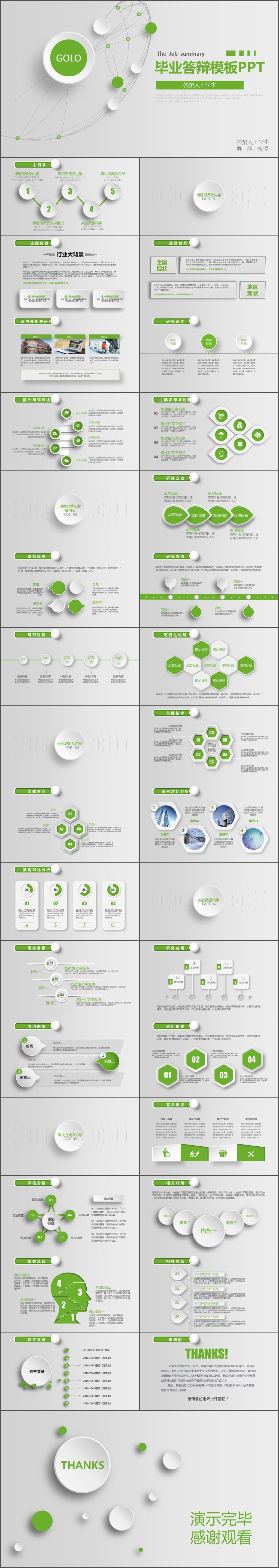 框架完整动感毕业答辩论文答辩毕业论文答辩课题汇报PPT模板(1648)