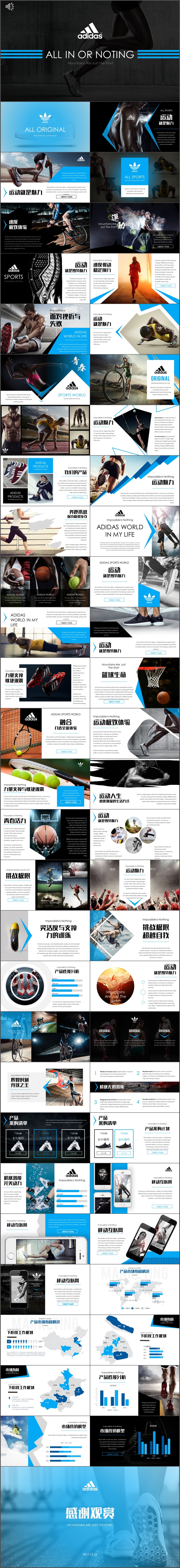 adidas创业融资计划书公司简介绍商业策划书招商计划项目投资PPT模板(2031)